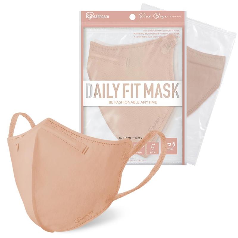 [アイリスオーヤマ] マスク 不織布 立体マスク 3Dマスク 5枚入 ふつうサイズ 立体 JIS規格適合 不織布マスク 小顔 デイリーフィット DAIL