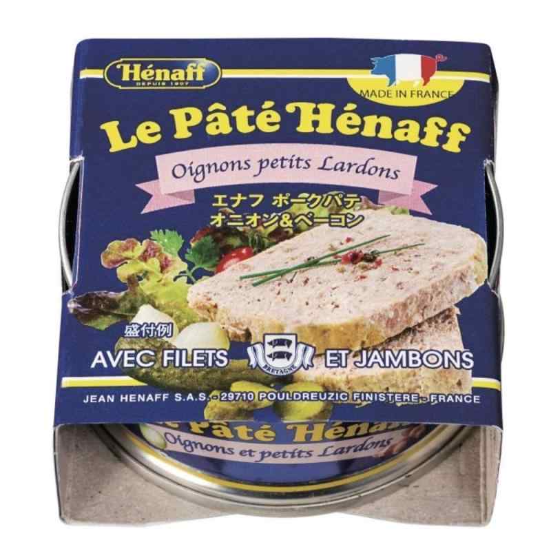 HENAFF (エナフ) ポーク パテ オニオン & ベーコン 78g 缶 【フランス産 豚肉 使用】【発色剤不使用】