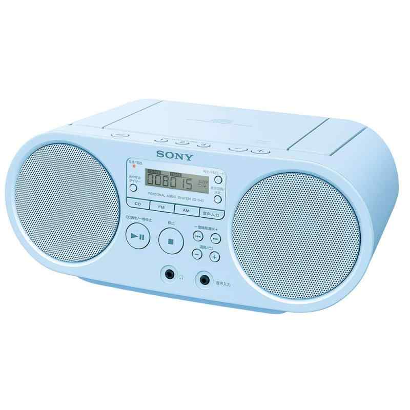 ソニー CDラジオ ZS-S40: FM/AM/ワイドFM対応 ブルー ZS-S40 L