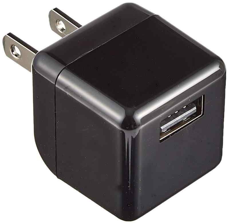 エレコム USB コンセント 充電器 9W USB-A×1 オーディオ機器用 キューブ型 ブラック AVA-ACUBN003BK