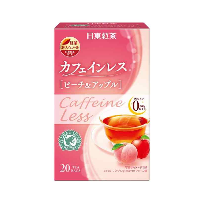 三井農林 日東紅茶 カフェインレスTBピーチ & アップル ×3箱 デカフェ・ノンカフェイン ティーバッグ 20個 (x 3)