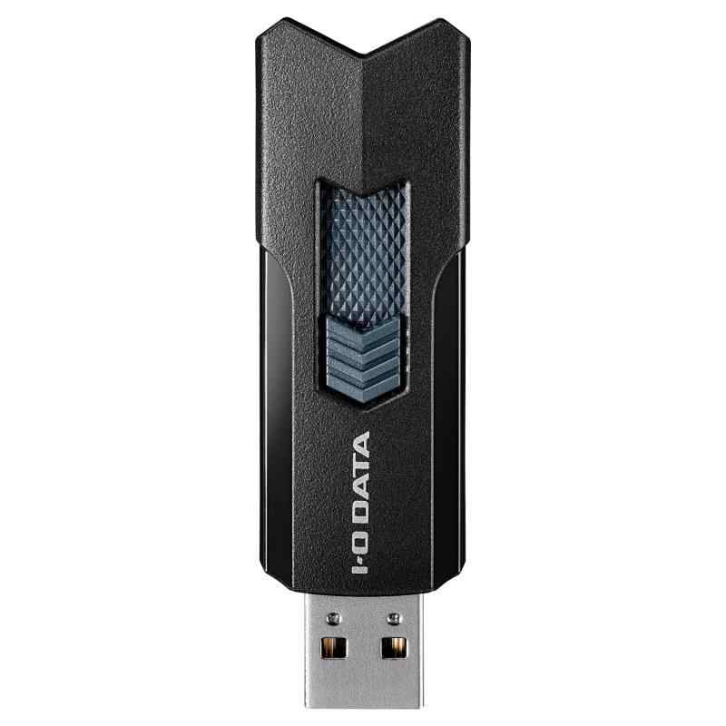 アイ・オー・データ IODATA 高速USBメモリー USB 3.2 Gen 1(USB 3.0)対応 スライド式/ストラップホール付き 32GB ブラック 日本メーカー