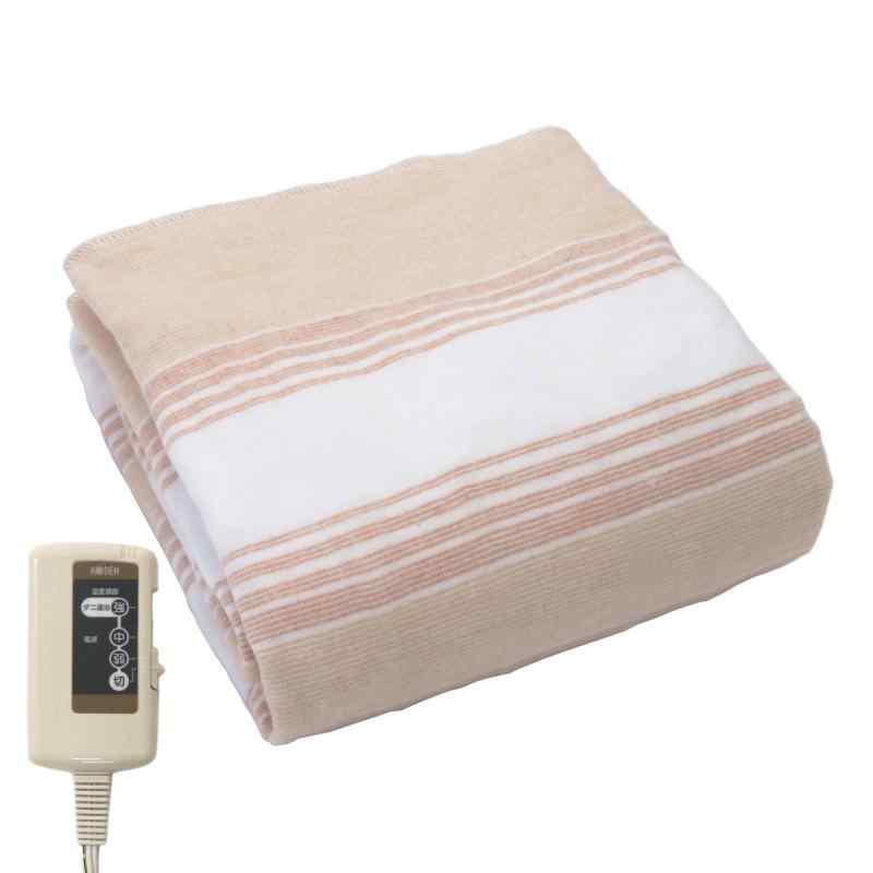 広電(KODEN) 電気毛布 (オレンジ×ホワイト, 1)約140×80cm(敷き毛布))