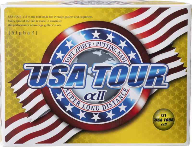 アサヒゴルフ USA TOUR αII 12P (イエロー)