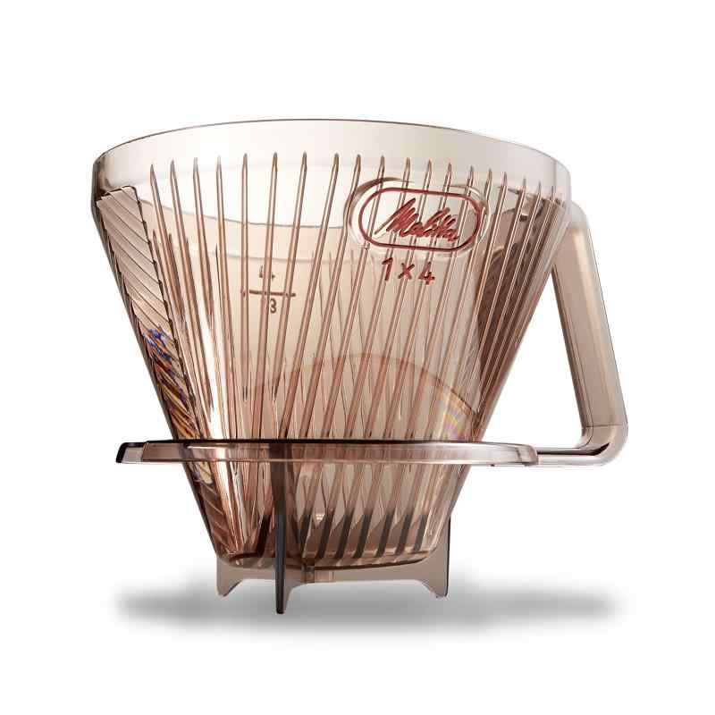 メリタ(Melitta) コーヒー ドリッパー 計量スプーン付き 目盛り付き プラスチック製 4~8杯用 ブラウン アロマフィルターシリーズ AF-M1×