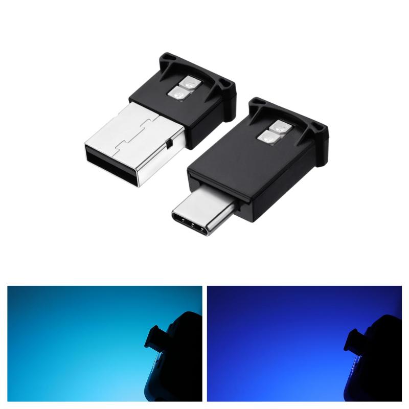 GIMUYA Type-C Type-A USB LEDライト 車内 8色 メモリー機能 自動点灯 調光機能 アンビエントライト RGB USB給電 イルミネーション タイ