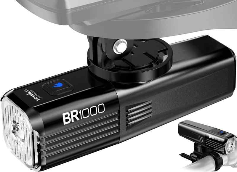 TOWILD BR1000 自転車 ライト USB-C充電式 3500mAh 1000ルーメン ロードバイクライト「バッテリー交換可能 & リモコン制御可能」 自動点灯