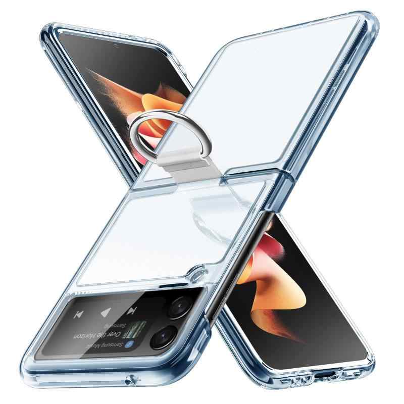 Galaxy Z Flip3 5G ケース リング 耐衝撃 PC 薄型 Z Flip3 5G ケース おしゃれ カメラ保護 軽量Z Flip3 5G カバー らさら肌触り フィッ
