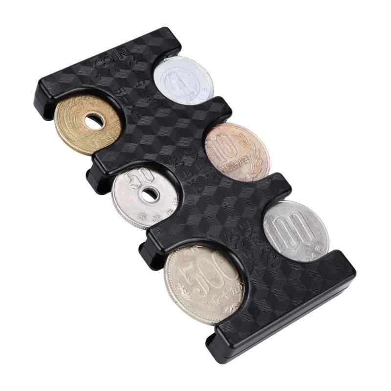 GOHHME 携帯コインホルダー コイン収納 コインケース コインホルダー 硬貨をすばやく分類ケース 小銭入れ 貨幣ケース 小銭財布 硬貨分類