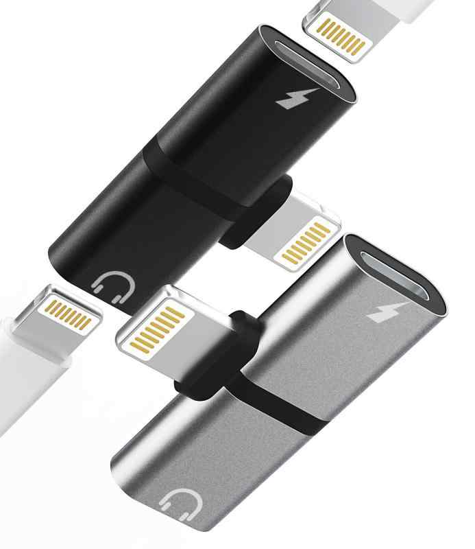 アイフォン ライトニング イヤホン ジャック 変換 アダプター （2パック）2in1 同時 きゅうそく充電 分岐 コード 人気の Apple MFI認証ア