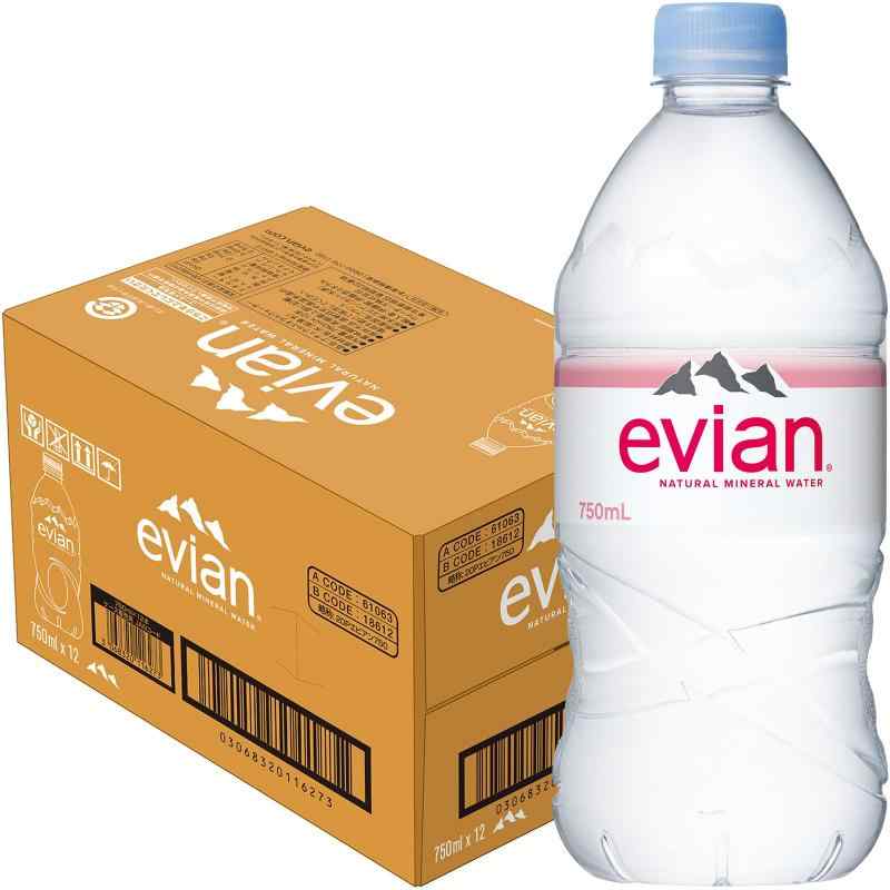 Evian(エビアン) 伊藤園 evian 硬水 ミネラルウォーター ペットボトル 750ml×12本