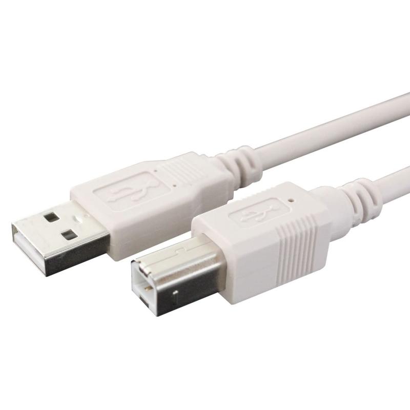 タローズTAROS USB2.0ケーブル USBプリンターケーブル A-Bタイプ ライトグレー CBUSB-AB-1M エコ簡易パッケージ (1.8M, ライトグレー)
