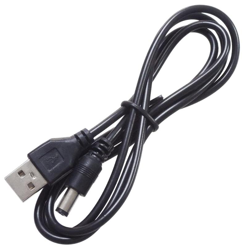 KAUMO USB電源コード DCプラグ 5.5/2.1mm 5V/3A対応 1m 給電 充電 電源 ケーブル