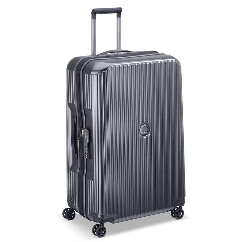 [デルセー] スーツケース キャリーケース TSAロック 容量拡張 360度回転車輪 静音 軽量 出張 Securitime Zip 126L グレー