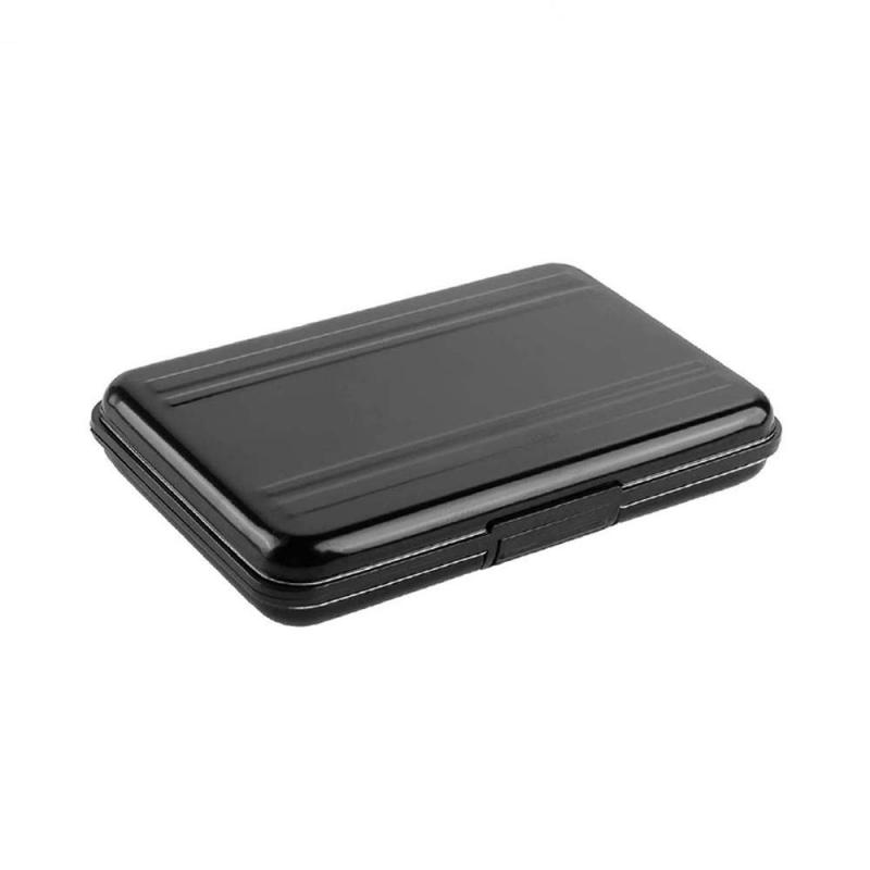 マイクロ SDカード 収納 16枚 ブラック アルミ メモリー カードケース 両面 収納 タイプ SDカード収納ケース 防塵 防水 防震 (ブラック)