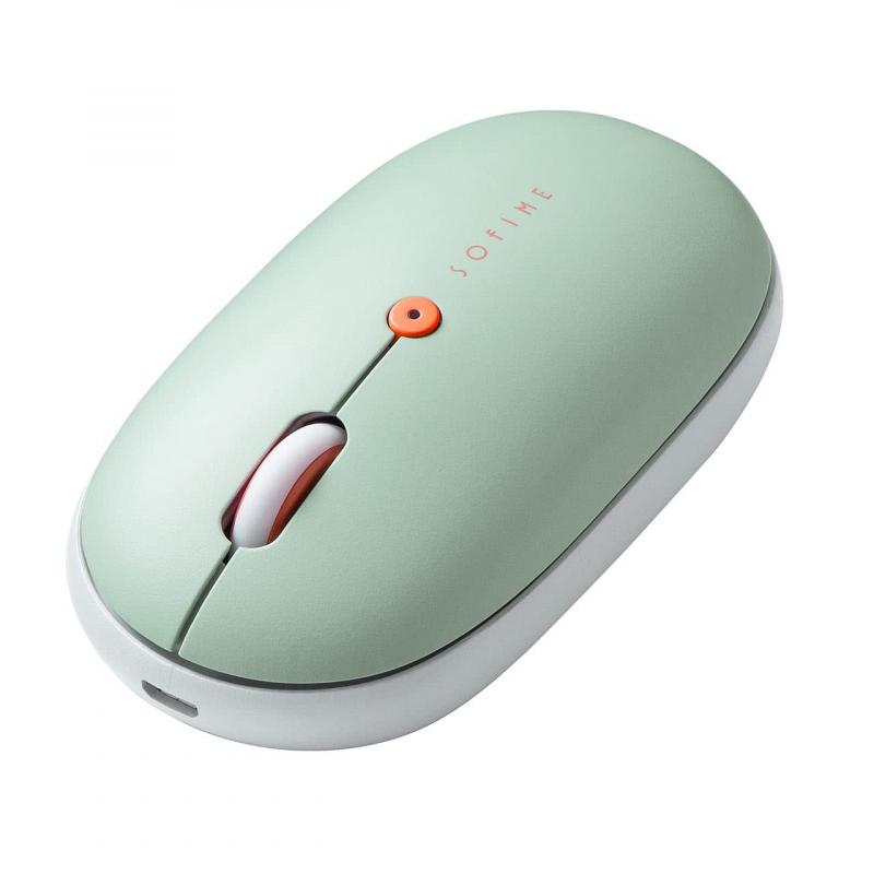 サンワダイレクト Bluetoothマウス 充電式 静音 薄型 かわいい iPad対応 マルチペアリング対応 ブルーLED ブルーグリーン 400-MABT178BL