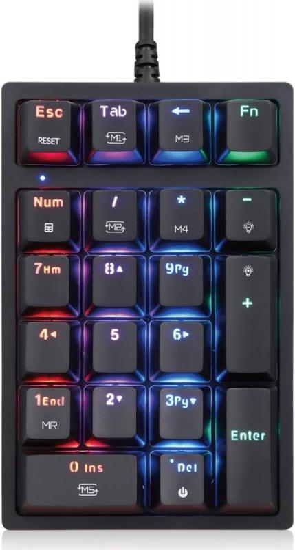 エアリア メカニカル NUMERIC Keypad 21キー N-Key ROLLOVER マクロ 左手用 深い ストローク キーパッド テンキー ゲーミング eスポーツ