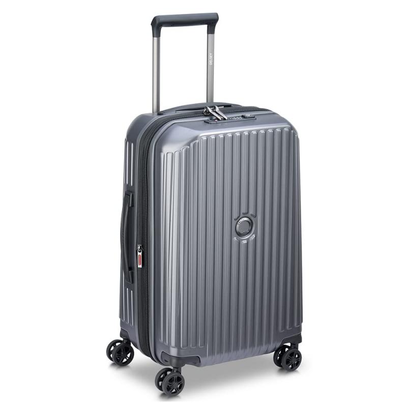 [デルセー] スーツケース キャリーケース TSAロック 容量拡張 360度回転車輪 静音 軽量 出張 Securitime Zip 47L グレー
