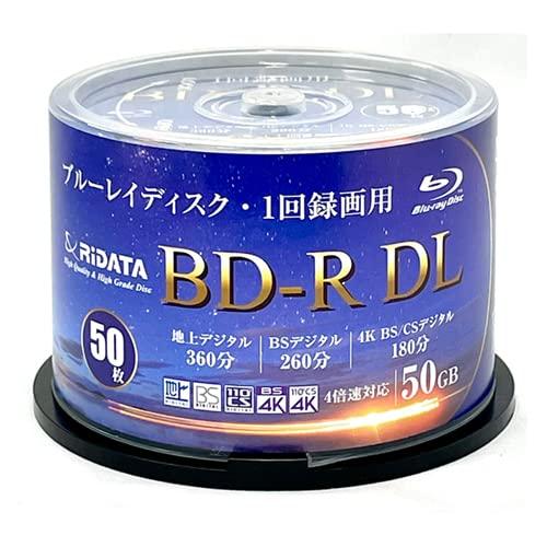 RiDATA （ライデータ） 1回録画用 片面2層 ブルーレイディスク ホワイトプリンタブル BD-R DL 50GB 50枚 RiTEK BR260EPW4X.50SP