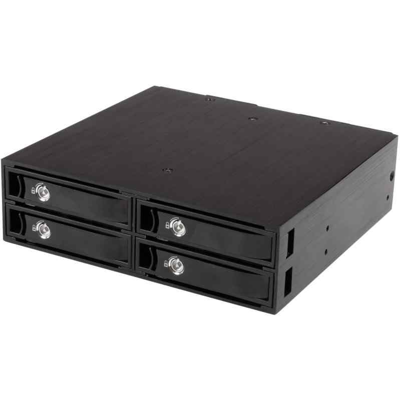 StarTech.com 4ベイHDD/SSD増設モバイルラック 5インチベイ内蔵タイプ 2.5インチSATA/SASドライブ対応リムーバブルケース SATSASBP425