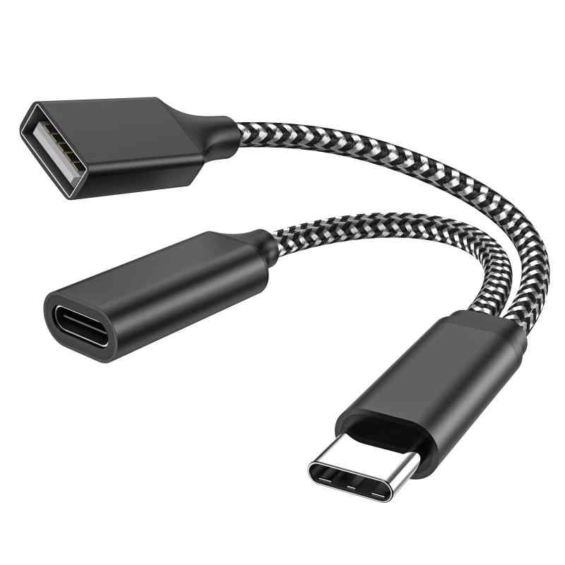 USB C OTG、電話アダプタUSB C充電ポートUSB CスプリッタアダプタはサムスンGalaxyS 20+Note 10/20、スイッチ、グーグルChromecastとグー