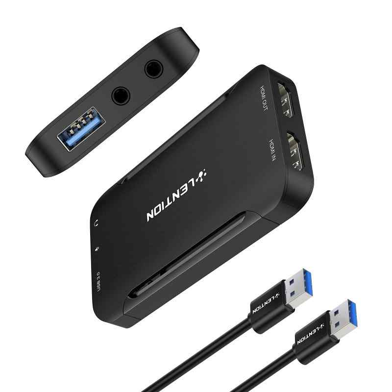 LENTION HDMI キャプチャーボード 1080p60HZ USB3.0 ゲームキャプチャー ビデオキャプチャ Switch/PS4/Xbox One対応 Windows/Linux/Mac O