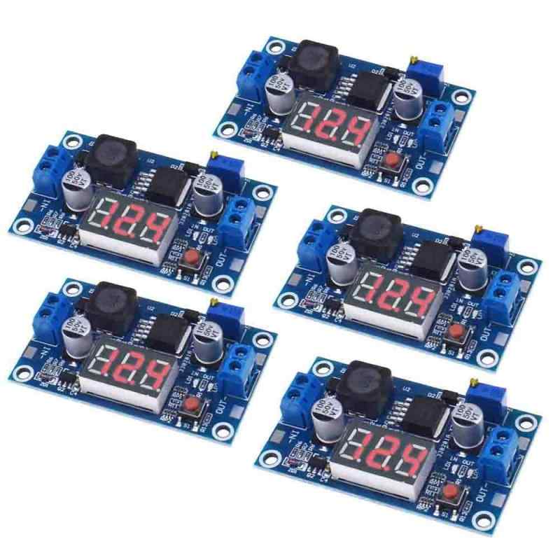 5pcs XL6009 boost module DC-DC 5-32V To 5-40V 4A Adjustable Step Up Power Supply Module With Digital Display