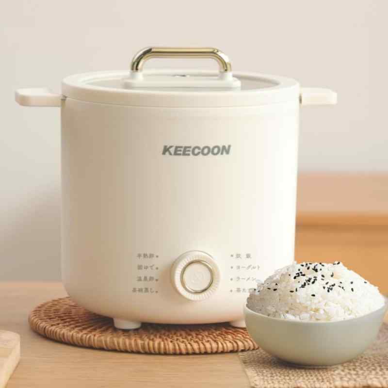 KEECOON 炊飯器 1合 ゆで卵メーカー 一人暮らし ミニ 炊飯 器 多機能 エッグマイスター スチームクッカー 電気鍋 一人用 卵蒸し器 温泉卵
