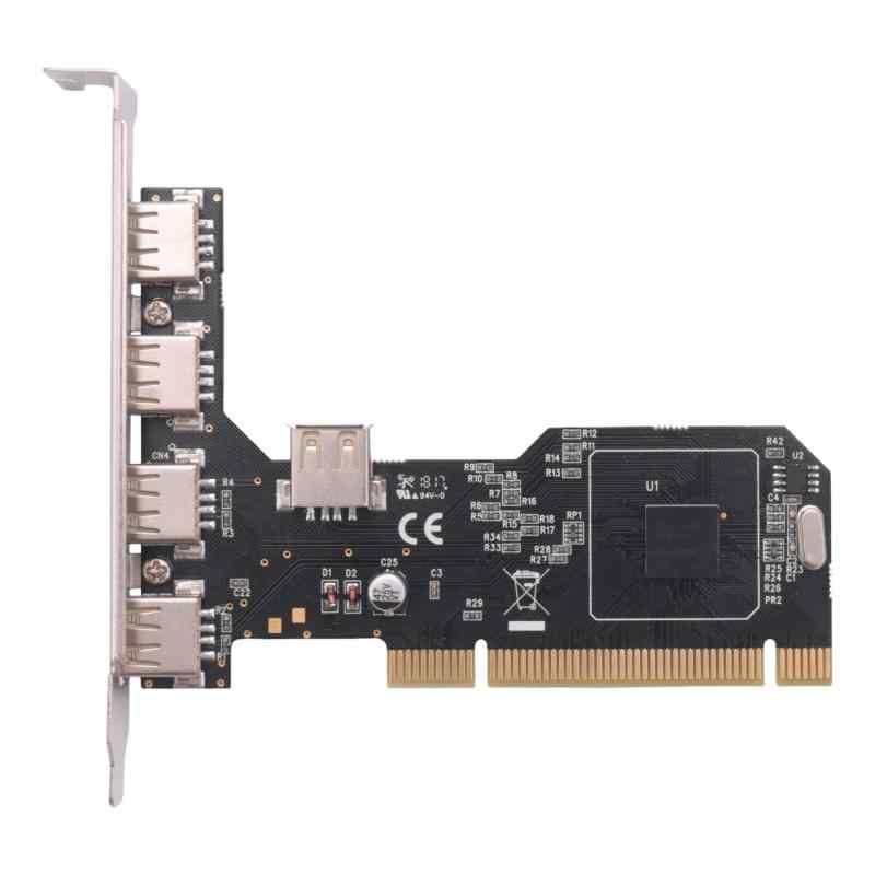 Dovhmoh PCI-USB2.0拡張カード、デスクトップPCI-5 USB2.0 480 HUB チップ、拡張アダプタカード