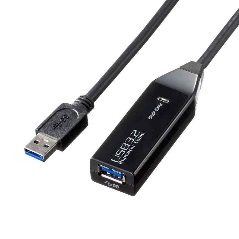 サンワサプライ USB延長ケーブル 3m延長(USB3.2 Gen1アクティブリピーターケーブル) デイジーチェーン接続可能(最大8m延長) KB-USB-R303N