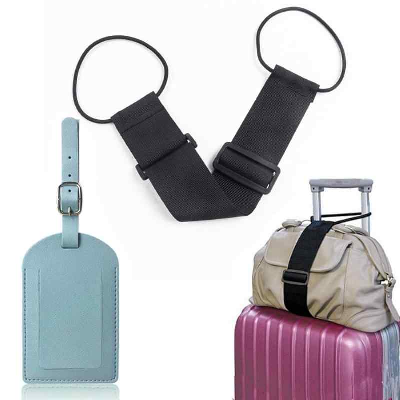 バッグとめるベルト 旅行便利グッズ スーツケースベルト 荷物固定ベルト バッグ用ネームタグ 荷物用弾力固定ベルト スーツケース固定ベル
