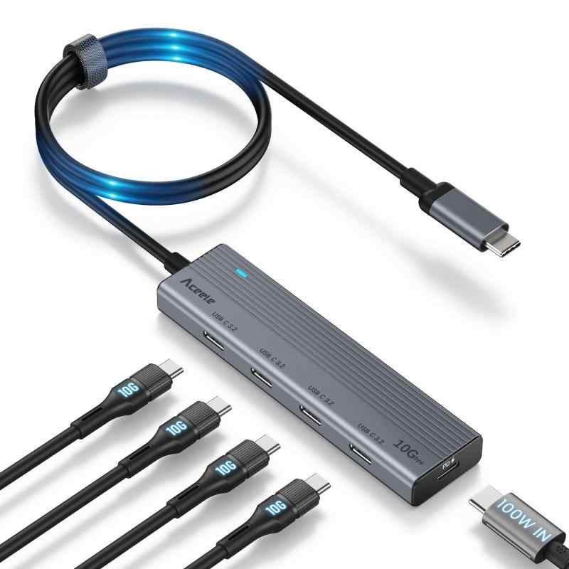 Aceele USB ハブ 延長ケーブル ((4C)60cm)