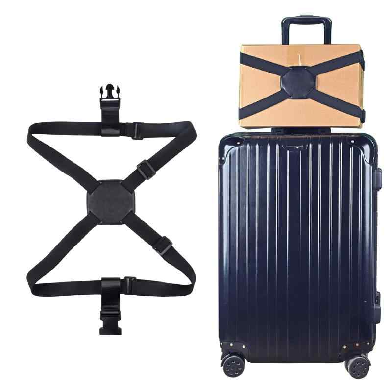 JEELAD バッグ 固定 バックル バッグとめるベルト スーツケース ずり落ち 防止 調整可能 旅行便利グッズ (ブラック - 25mm)