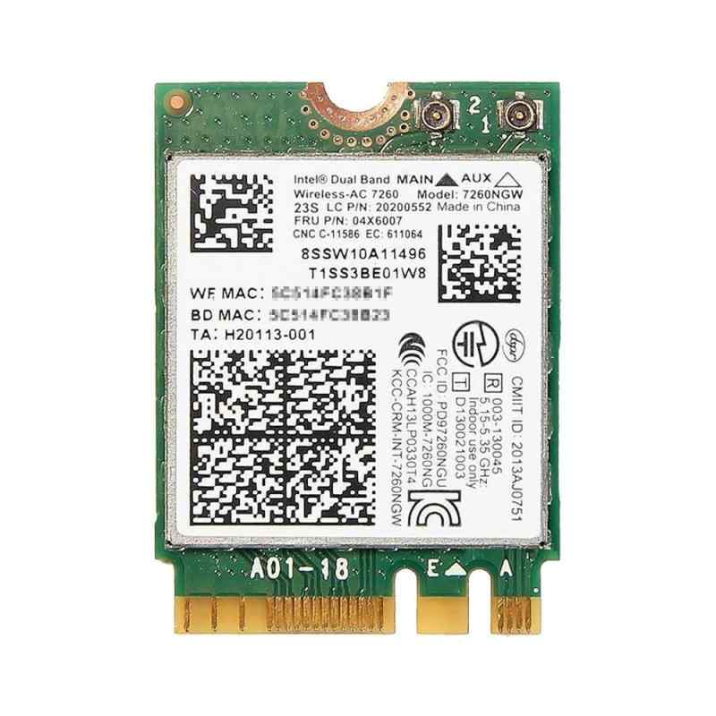 Lenovo用 Intel Dual Band Wireless-AC 7260 802.11ac + Bluetooth 4.0 M.2 Card 7260NGW for Thinkpad X240 X240s T440 T440s T440p T54