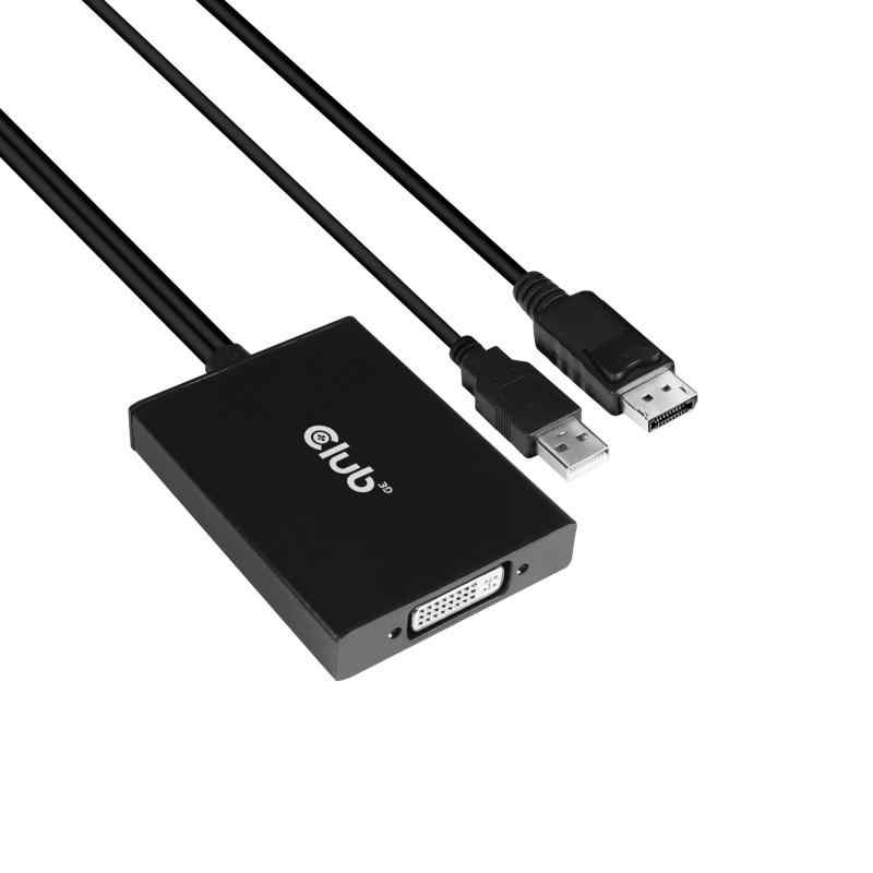 Club 3D USB C to DVI-D Active Adapter (60cm DP to DVI [HDCP ON])