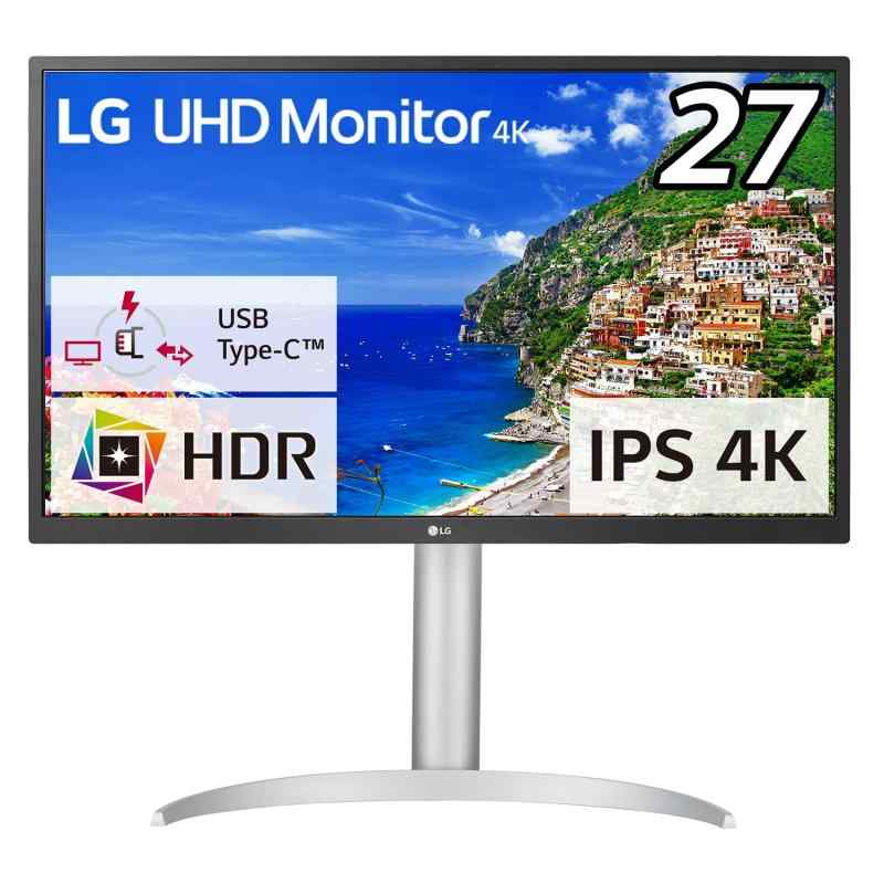 LG モニター ディスプレイ 27UP550N-W 27インチ /グラフィック、動画編集、映画、VOD視聴/4K / HDR/IPS/アンチグレア/FreeSync/高さ調節