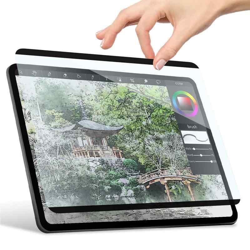 エレコム iPad 10.2 (第8世代 / 2020年)(第7世代 / 2019年) 紙のような書き心地 ペーパーテクスチャ 保護フィルム 着脱式 反射防止 ケン