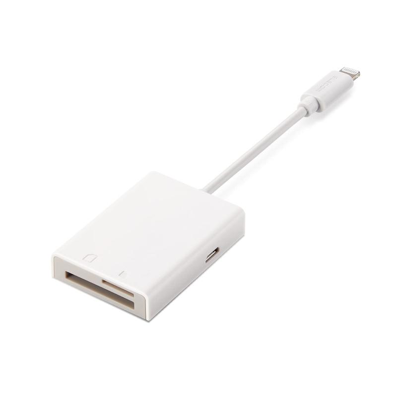 エレコム カードリーダー Lightningコネクタ接続 【Made for iPhone/iPad取得】 Type-Cアダプタ付 SD+microSD対応 Mac Windows対応 ケー