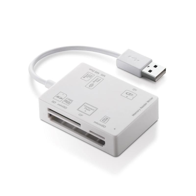 エレコム カードリーダー USB3.0 9倍速転送 ケーブル (ホワイト, USB2.0)