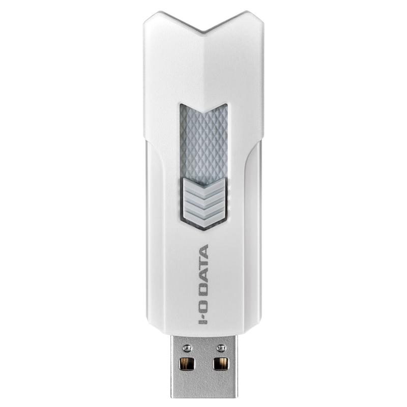 アイ・オー・データ IODATA 高速USBメモリー USB 3.2 Gen 1(USB 3.0)対応 スライド式/ストラップホール付き 64GB ホワイト 日本メーカー
