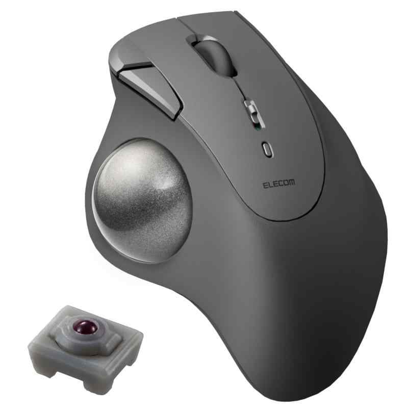 エレコム ワイヤレス トラックボールマウス IST Bluetooth 親指操作 36mmボール 人工ルビー支持 5ボタン Windows Mac Chromebook ブラッ