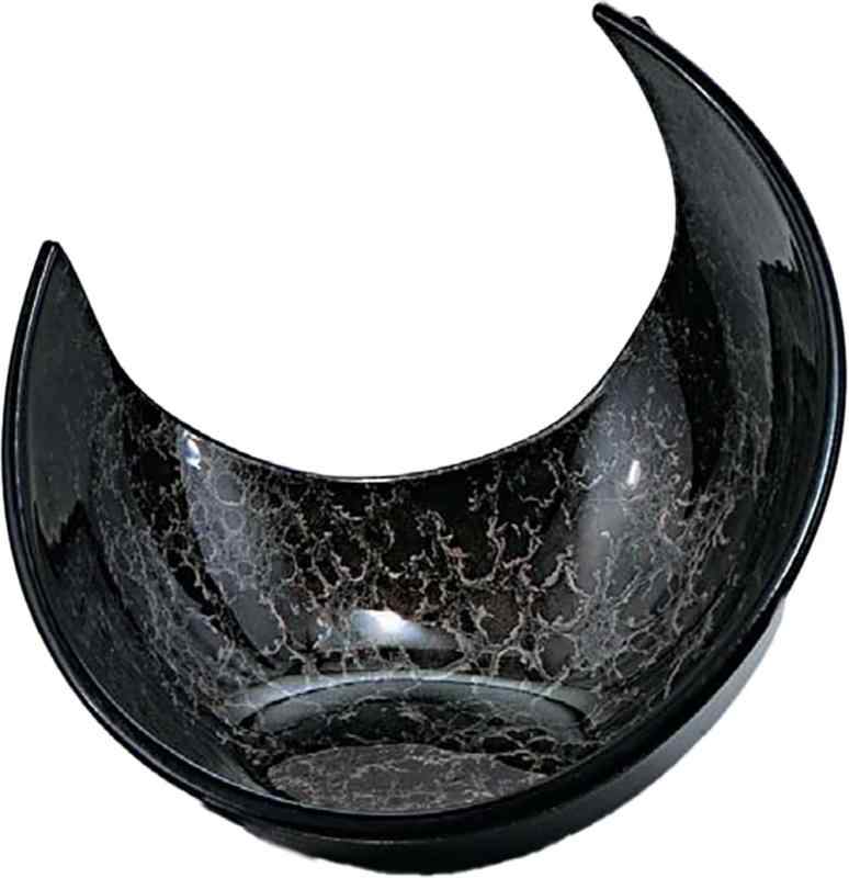 福井クラフト 刺身皿鉢 三日月盛器 日本製 ブラックアクア