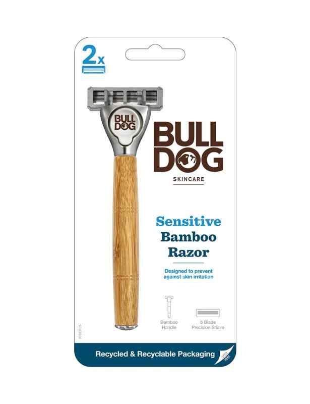 Bulldog(ブルドッグ) Bulldog Skincare ブルドッグ センシティブ バンブー ハンドル 本体 (刃付き)+ 替刃 1コ 髭剃り カミソリ