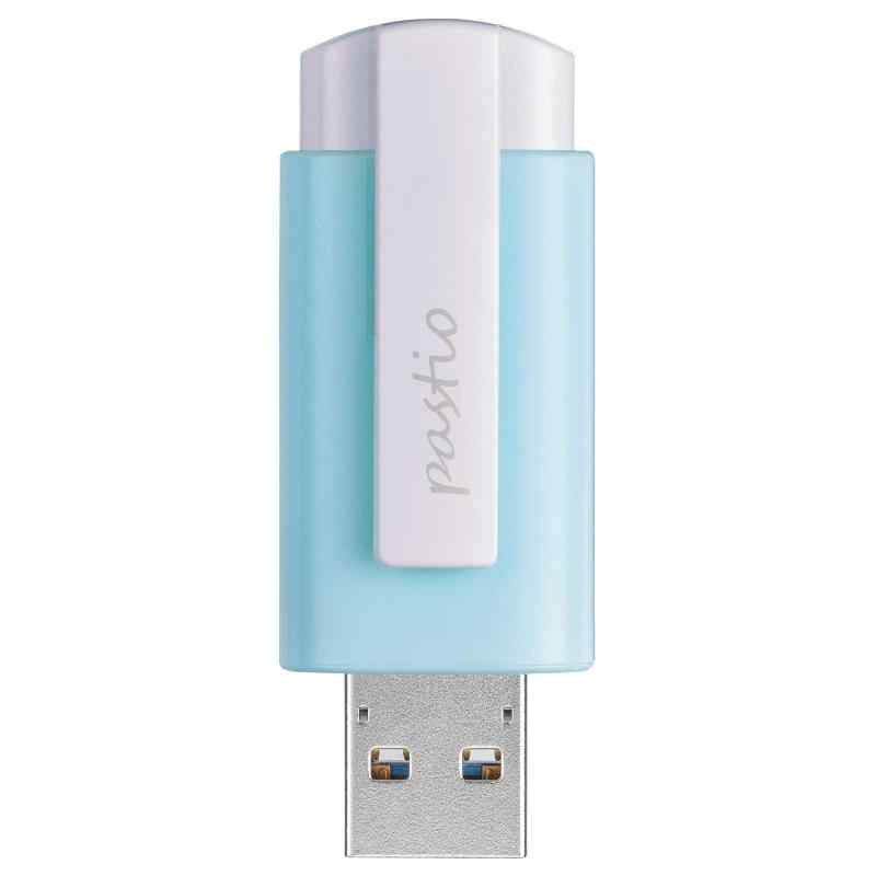 I-O DATA USBメモリー USB 3.2 Gen 1(USB 3.0)対応 ノック式 クリップタイプ パステルカラー (64GB, ライトブルー)