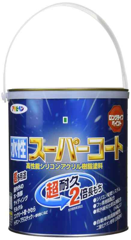 アサヒペン 水性スーパーコート １．６Ｌ クリーム色 (1.6L, クリーム色)