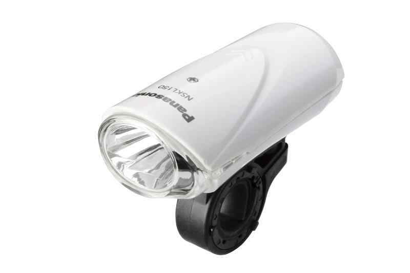 パナソニック(Panasonic) LED かしこいランプ 自転車 シルバー/ブラック/ホワイト W47×D98×H36mm NSKL150 (ホワイト)