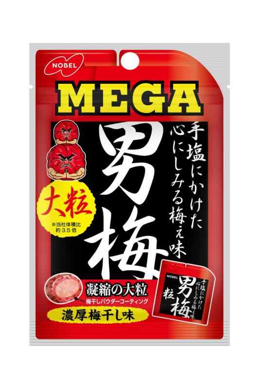 ノーベル製菓 メガ男梅粒 30g ×6袋