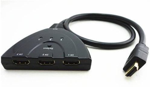 HDMI切替器/セレクター 3HDMI to HDMI（メス→オス） 3D対応 V1.4（ 3入力 to 1出力）