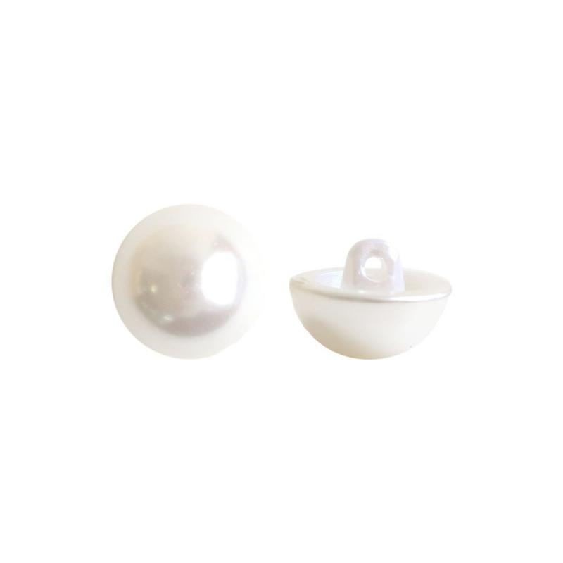日本紐釦貿易(Nippon Chuko) パール半丸ボタン 10個入 φ10mm ホワイト LW4493-10 手芸用品 ボタン・フック パールボタン
