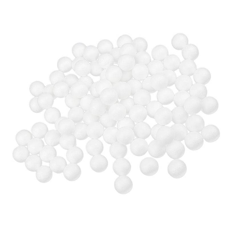 【ノーブランド品】100pcs 30MM ホワイト モデル クラフト 工芸品 発泡 スチロール 球 ボール